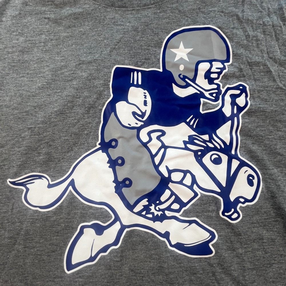 Nike NFL Dallas Cowboys Mens Grey Retro Graphic T-Shirt NJFD-06G L NWT Texas - Picture 3 of 12